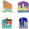 ZENRUIMING 4 Shanghai Cina Punti di riferimento smalto Pins, Shanghai turistico Souvenir Pins, Zaino Portafoglio Abbigliamento Accessori, Metallo, Nessuna pietra preziosa