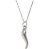 Generic Collana in argento sterling 925 con corno italiano colorato per donna uomo, Cornicello - Ciondolo, Collana con peperoncino, Compleanno
