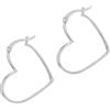 Tuscany Silver Orecchini creola a cuore 23mm x 25mm in argento sterling, per donna