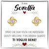 Bramart Orecchini Nodo Donna Sorella con finitura in Oro giallo 18k Regalo sorelle Idea per lei Compleanno, Natale - Cofanetto con DEDICA incluso. (Orecchini Nodo Oro - Sorella)