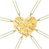 Generico Personalizzata Collana 1- 8 Nome Personalizzati Donna Cuore Puzzle Ciondolo in Acciaio Inossidabile Famiglia Bambino Nome Regalo Anniversario Gioielli Famiglia Coppie Natale Regalo (Gold 7 Nome)