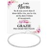 Bramart Bracciale Tennis Donna Argento Sterling 925 A mia Nuora Compleanno Idee Regali per lei, Bracciali Idea Regalo Natale - Cofanetto con DEDICA incluso. (A mia Nuora - Argento 2)