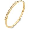 Brosway Bracciale Donna, Bracciale Rigido in Acciaio e Cristalli | Collezione With You - BWY57