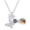 Jeweidea Collana con Proiezione Foto Personalizzata per Donna Collana con Foto all'interno Regalo per Mamma, Fidanzata, Coppia (Stile 2)