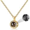 Auinniuz Collana Con Proiezione In Argento Sterling - Collana Personalizzata Con Foto All'interno - Regalo Esclusivo Per Lei Oro
