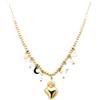 FREDDY Collana da Donna Cuore Sacro Gold - Collana in Acciaio Inossidabile Ipoallergenico - Collezione Harmony - Design Elegante - Lunghezza 45 cm