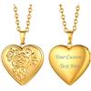 Suplight Collana Personalizzata con Foto a Medaglione Cuore Apribile Collana da Donna Personalizzata Placcato Oro 18K Oro Rosa Confezone Regalo