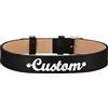 FOCALOOK Collana girocollo in pelle personalizzata con nome girocollo donna personalizzata nera con nome girocollo pelle personalizzato per donne e ragazze (con confezione regalo)