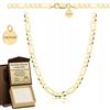 Zelya catena da uomo RO in oro - argento 925/585 placcato oro, catena classica, larghezza 3,5 mm - 10,3 mm - unisex massiccia - con scatola e ciondolo con incisione come regalo personalizzato, 50