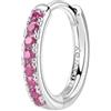 Brosway Orecchino Singolo Donna, Orecchino a Cerchio in Argento e Passion Ruby | Collezione FANCY - FPR85