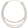 Breil, Collezione Wrap, Collana Donna Multigiro, Catenina in Acciaio IP Rose Lucido, con 3 Catene a Lavorazioni Differenti, Chiusura a Moschettone, Lunghezza Regolabile 39-48 cm, Idea Regalo Donna