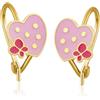 Sakrami Orecchini in Argento 925 a Campanella per Bambini Cuori e Farfalle Personalizzabile - Kids Collection + Confezione Regalo Personalizzata - Orecchini per Nascita Comunione Battesimo Compleanno