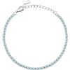 Bluespirit Bracciale Donna in Argento 925, Zirconi Azzurri, Collezione Aurora, Tennis, Idee Regalo - P.25U205002000