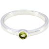 Joyas Plata anelli di peridoto sfaccettato pietra preziosa naturale forma rotonda di una pietra di joyas - anello di peridoto verde argento massiccio - anello di gemma naturale di nascita astrologia astrologia