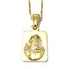 amorili Collana San Padre Pio Uomo Donna | Medaglietta Religiosa Argento 925 Dorato | Gioiello Fede e Protezione | Idea Regalo Sacra cll2145