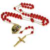 FaithHeart Collana Rosario Medaglia HD Foto Uomo Donna Crocifisso Pregheria Collana Croce Cattolica Personalizzata Catena Colorata con Perline Ciondolo Crocifisso Gioielli Religiosi
