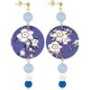 Lebole Maison Orecchini The Colorful Circle Celeste Perla Blu