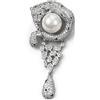 BBirtyQV Spille Da Donna Selvaggio Ed Elegante Spilla Leopardo Tridimensionale Micro Intarsiato Con Zirconio Animale Corpetto Pin, Argento + Bianco