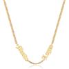 lorajewel Collane Personalizzate per Uomo con 1-5 Nome Argento Oro Nero Collana Gioielli Regalo per Uomini Papà Nonno Mariti Amici (Oro-2 Nome)