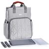 SONARIN Multifunzione Impermeabile Zaino Fasciatoio Bambino per Pannolini,Tracolla per passeggino,borsa antiurto per laptop,Bottiglia borse termiche,Grande Capacità,Lavabile in lavatrice(Grigio)
