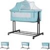 Chipolino co-sleeper 2 in 1 Zen playpen zanzariera materasso ruote freno, colori:turchese