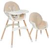 MS BabyWorld - MIKA - Seggiolone 2 in 1 per bambini | Sedia convertibile | Seduta imbottita | Doppio vassoio