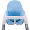 JYOKO KIDS Cuscino per il seggiolone compatibile con Ikea antilop, 100% Cotone (Blue Sparkles)