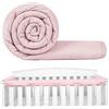 SMELEYOU Paracolpi Per Lettino 3 Pezzi Protezione Per Sponde Per Lettino Per Bambini Per Culla Da Masticare Protezione Per La Dentizione Avvolgente Per Sponde Imbottite Per Sponde Laterali Anteriori Rosa