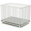 WEBABY - Box bambini pieghevole legno con ruote - Bianco - 70 x 100 cm