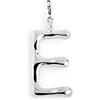 SINGULARU - Charm Letter XL. Pendente Iniziale in Ottone con Finitura Placcata Rodio. Combinabile con Collana. Gioielli da Donna. Lettera E