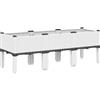vidaXL Fioriera da Giardino con Gambe Bianco 120x40x42 cm in PP