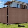 UIRWAY Telo Ombreggiante Sabbia 1,52m x 15,24m Rete Ombreggiante Occhiellato Protezione 90% Blocco Privacy Servizio Pesante HDPE 170g/m² Frangivista per Recinzione Giardino Terrazzo (Marrone)