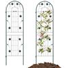 HOMASIS 2 Pezzi di Traliccio per Rampicanti in Metallo, Pannelli Decorativi per Recinzione da Giardino, Graticcio per Piante Rampicanti per Colture di Viti, 50 x 220 cm (Verde)