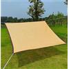 KSQP Tenda Ombreggiante Impermeabile da Esterno 5x5 Telo Rete Ombreggiante Tela Ombreggiante da Giardino 90% Rete Di Protezione UV Giardino Pergola Rete Protezione Solare,beige-4x8m