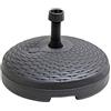 Aktive 61130 - Base circolare nera per ombrellone da esterno | Resistente all'acqua e al sole | Ha un serbatoio di acqua o sabbia | Base per ombrellone resistente e stabile