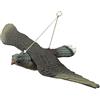 Heall DECOY FALCON volante, deterrente per uccelli di esca da falco volante vitale con corde sospese, finto più spaventoso, controllo del gatto di gatto per l'uso del giardino