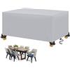 HTCSZL Copertura per Mobili da Giardino,Copertura Tavolo Esterno,Copertura Mobili da Giardin Rettangolari,Tessuto 420D Oxford,Impermeabile, Antivento,Anti-UV, Antipolvere(160x80x70cm,Grigio)