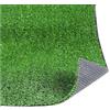Generico LoviStore Erba Sintetica Prato Erbetta Artificiale Spessore 8mm Rotolo h2Mt Vari Formati Drenante Tappeto Manto Verde Sintetico Tagliabile Resistente per Esterno Balconi Giardino (1x2 mt)