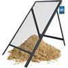 KOTARBAU® Setaccio da Giardino - 20 x 20 mm - Setaccio Sabbia - Acciaio - 60 x 120 cm - Grigio - per Terriccio - Robusto - Supporto Regolabile - Per Giardino e Cantiere