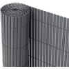 Ribelli Canniccio PVC Recinzione recinto Balcone frangivento, colorazione:Antracite, Distanza:3 Metri, rialzamento:140 cm