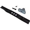 perfektGarten Lama da 42 cm + supporto lama + cuneo + vite compatibile con tosaerba Fuxtec