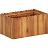 vidaXL Letto Rialzato da Giardino Fioriera Rustica Robusta Vaso Piante Fiori Portafiori 50x30x25 cm Colore Naturale Oliato Legno Massello di Acacia