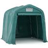 Tidyard Tenda Garage in PVC 1,6 x 2,4 m Verde scuro, resistente all'acqua, telaio in acciaio, tetto e pareti laterali in PVC 500 g/m², altezza gronda 1,6 m, altezza colmo 2 m, per ricovero attrezzi e veicoli