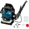 SOLOCJNL Aspiratore per Foglie a Benzina a 4 Tempi, 75,6 cc, Portabile Posteriore, 2600 W, 498 ft³/s, Flusso d'Aria, Soffiatore per Foglie, Tubo Regolabile a 180°, Anti Vibrazione, Serbatoio da 1,9 l, Blu