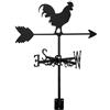 JISADER Gallo da Tetto, banderuola, banderuola, Testa in Giù, Gallo, Girandole a Vento Nere, indicatore, Decorazione in Stile Vintage, Metallo, per Giardino,