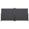 IDMarket - Doppio Schermo Pieghevole a Scomparsa 160 x 800 CM Tenda Laterale Grigio Antracite