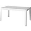 Vacchetti Giuseppe 6800120000 Tavolo Plastica Stampata Urano Rettangolare, Bianco