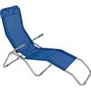 Linea Garden Friend Sdraio Formentera Basculante in Acciaio E Textilene, 450 Gr/M², Colore Blu, 140 X 57 X 96 Cm