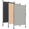 HOMEDEMO Tenda da Sole verticale con manovella regolabile, tende da sole per esterno senza foratura, Altezza Regolabile, Impermeabile e Anti-UV, per Balcone e Terrazzo, 150x(220-310) cm, Grigio