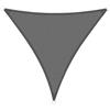 Brigros - Vela Parasole Triangolare HDPE 180g/m² Resistente Raggi UV con Anelli D Acciaio Inox, Tenda Vela Ombreggiante 3x3x3m, 4x4x4m, 5x5x5m, Telo Parasole Per Esterni (Grigio, 5x5x5)